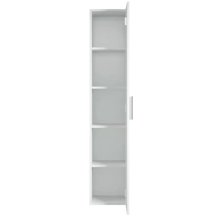 Hoge Kasten-Badplaats Badkamerkast Pluto 30 x 30 x 150 cm - Wit - Hangende Badkamerkasten