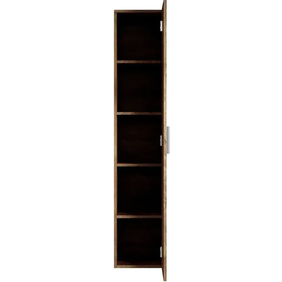 Badplaats Badkamerkast Pluto 30 x 30 x 150 cm - Bruin eiken - Hangende