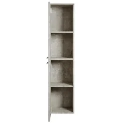 Hoge Kasten-Badplaats Badkamerkast Saturnus 35 x 35 x 130 cm - Beton Grijs - Hangende