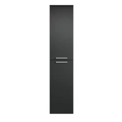 Hoge Kasten-Badplaats Badkamerkast Venus 30 x 30 x 160 cm - Zwart - Hangende Kolomkast met