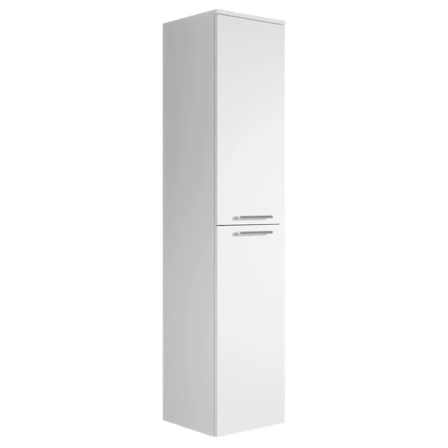 Hoge Kasten-Badplaats Badkamerkast Venus 30 x 30 x 160 cm - Wit - Hangende Kolomkast met
