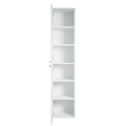 Hoge Kasten-Badplaats Badkamerkast Venus 30 x 30 x 160 cm - Wit - Hangende Kolomkast met