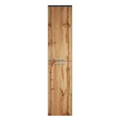 Badplaats Badkamerkast Venus 30 x 30 x 160 cm - Eiken met Zwart - Hangende