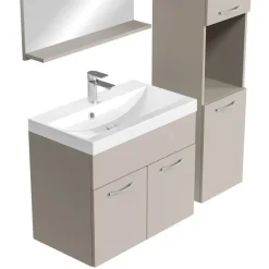 Badmeubelsets-Badplaats Badkamermeubel Set Montreal 60 x 35 cm - Beige - Badmeubel met spiegel
