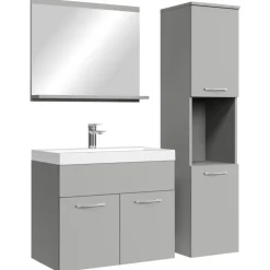 Badplaats Badkamermeubel Set Montreal 60 x 35 cm - Mat Grijs - Badmeubel met