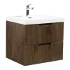 Badmeubelsets-Badplaats Badkamermeubel Set Thermis 60cm - Walnoot Bruin - Badmeubel met