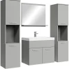 Badmeubelsets-Badplaats Badkamermeubel Set Montreal XL 60 x 35 cm - Mat Grijs - Badmeubel met