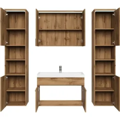 Badmeubelsets-Badplaats Badkamermeubel Set Paso XL 80 x 40 cm - Eiken - Badmeubel met
