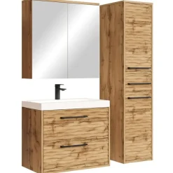 Badmeubelsets-Badplaats Badkamermeubel Set Etna 60 cm – Eiken – Hangend Badmeubel met