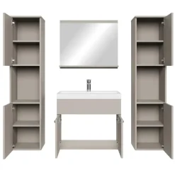 Badmeubelsets-Badplaats Badkamermeubel Set Montreal XL 60 x 35 cm - Beige - Badmeubel met
