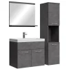 Badplaats Badkamermeubel Set Montreal 60 x 35 cm - Grijs - Badmeubel met spiegel