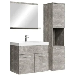 Badplaats Badkamermeubel Set Montreal 60 x 35 cm - Beton Grijs - Badmeubel met