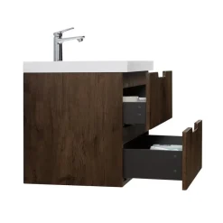 Badmeubelsets-Badplaats Badkamermeubel Set Thermis 80cm - Walnoot Bruin - Badmeubel met