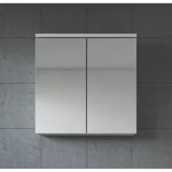 Badplaats Spiegelkast Toledo 60 x 20 x 60 cm - Wit - Badkamerkast Badkamer