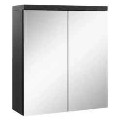 Spiegelkasten-Badplaats Spiegelkast Toledo 60 x 20 x 60 cm - Zwart - Badkamerkast Badkamer