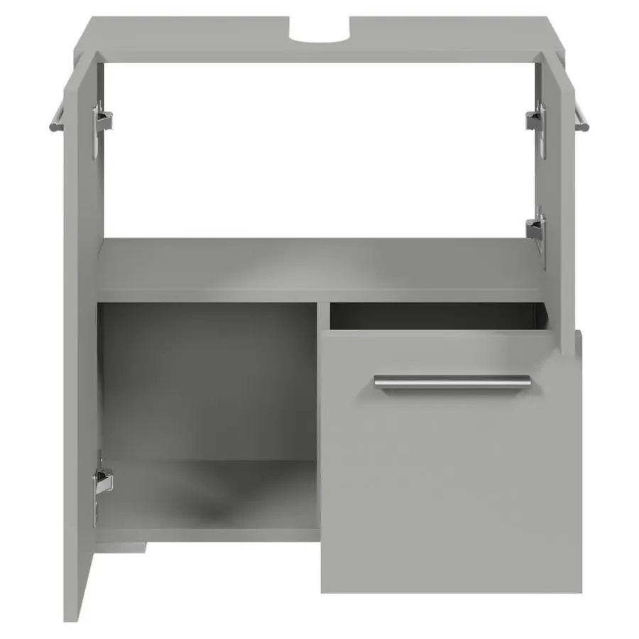 Badplaats Wastafel Onderkast Mars 60 x 30 x 60 cm - Mat Grijs - Badkamerkast –
