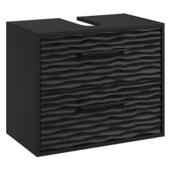 Wastafelkasten-Badplaats Wastafel Onderkast Etna 60 x cm 35 cm x 50 cm - Mat Zwart -