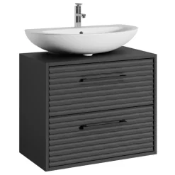 Wastafelkasten-Badplaats Wastafel Onderkast Etna 60 x cm 35 cm x 50 cm - Mat Zwart -