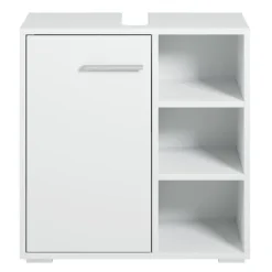 Wastafelkasten-Badplaats Wastafel Onderkast Neptunus 60 x 28 x 60 cm - Wit - Badkamerkast –