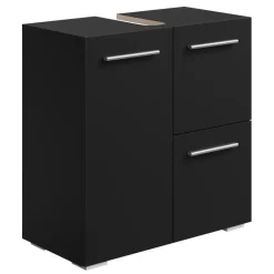Wastafelkasten-Badplaats Wastafel Onderkast Mars 60 x 30 x 60 cm - Zwart - Badkamerkast –