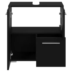 Wastafelkasten-Badplaats Wastafel Onderkast Mars 60 x 30 x 60 cm - Zwart - Badkamerkast –