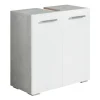 Wastafelkasten-Badplaats Wastafel Onderkast Jupiter 60 x 30 x 60 cm - Beton grijs met wit -
