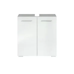 Wastafelkasten-Badplaats Wastafel Onderkast Jupiter 60 x 30 x 60 cm - Beton grijs met wit -