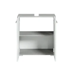Wastafelkasten-Badplaats Wastafel Onderkast Jupiter 60 x 30 x 60 cm - Beton grijs met wit -