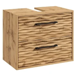 Wastafelkasten-Badplaats Wastafel Onderkast Etna 60 x cm 35 cm x 50 cm - Eiken - Badkamerkast –