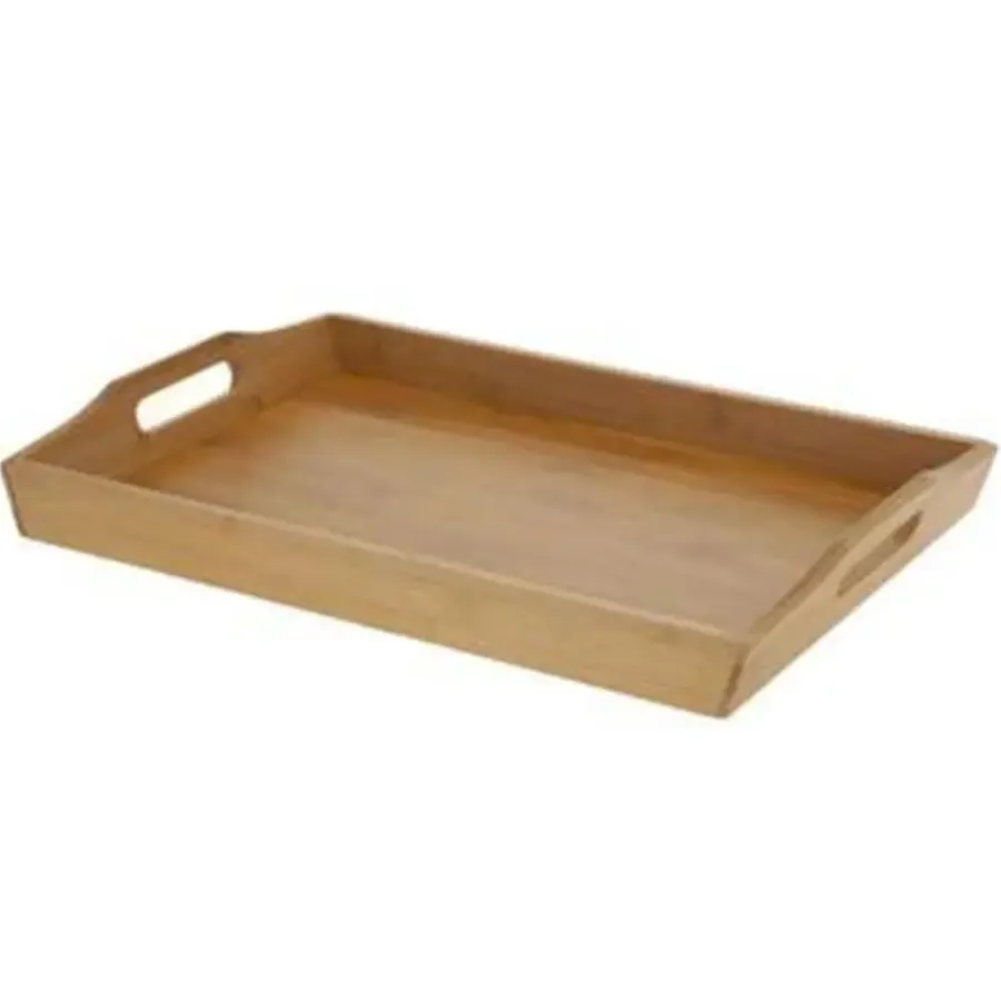 Merkloos Bamboehouten dienblad/serveerblad 43 cm