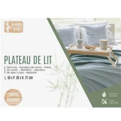 Dienbladen-Bambou & Co Ontbijt op bed/tafeltje/dienblad op pootjes - 53x33x21 cm