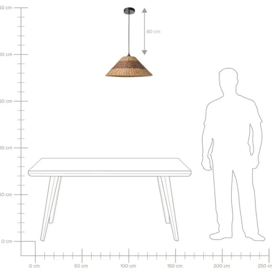 Leen Bakker BANCAL - Hanglamp - Naturel - Papierkoord