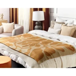 Plaids-Beliani BANGRE - Plaid - Oranje - 130 x 170 cm - Polyester