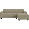 Hoekbanken-Leen Bakker Bank Aberdeen met chaise longue rechts - Rebel - taupe