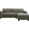 Hoekbanken-Leen Bakker Bank Aberdeen met chaise longue rechts - Cremona - grijs