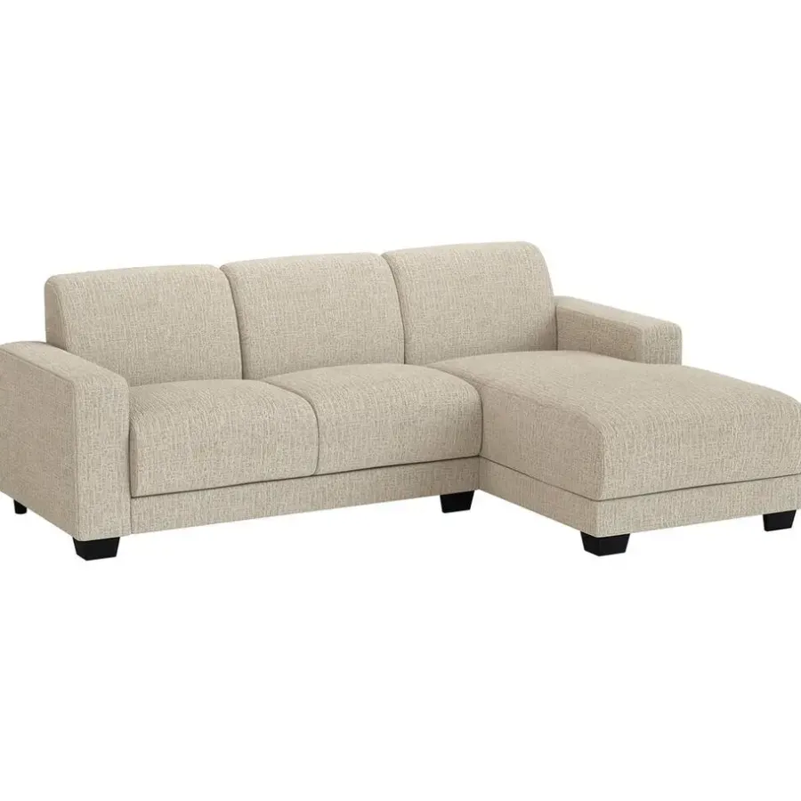 Leen Bakker Bank Aberdeen met chaise longue rechts - Kansas - crème