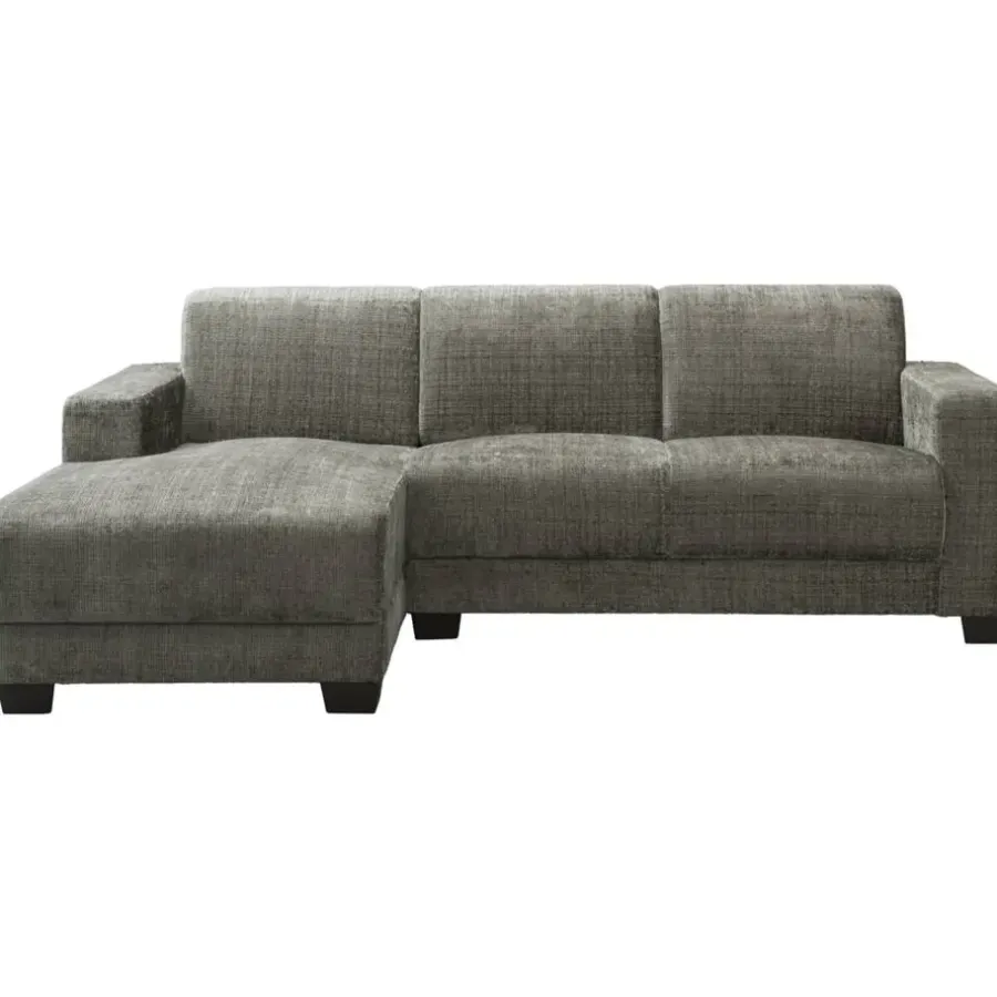 Leen Bakker Bank Aberdeen met chaise longue links - Cremona - grijs