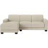 Leen Bakker Bank Aberdeen met chaise longue links - Kansas - crème