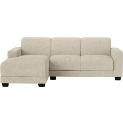 Leen Bakker Bank Aberdeen met chaise longue links - Kansas - crème