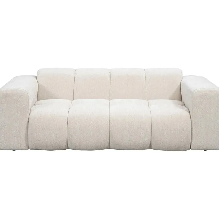 2-Zits Banken-Leen Bakker Bank Beau 2-zits - stof Raven - beige