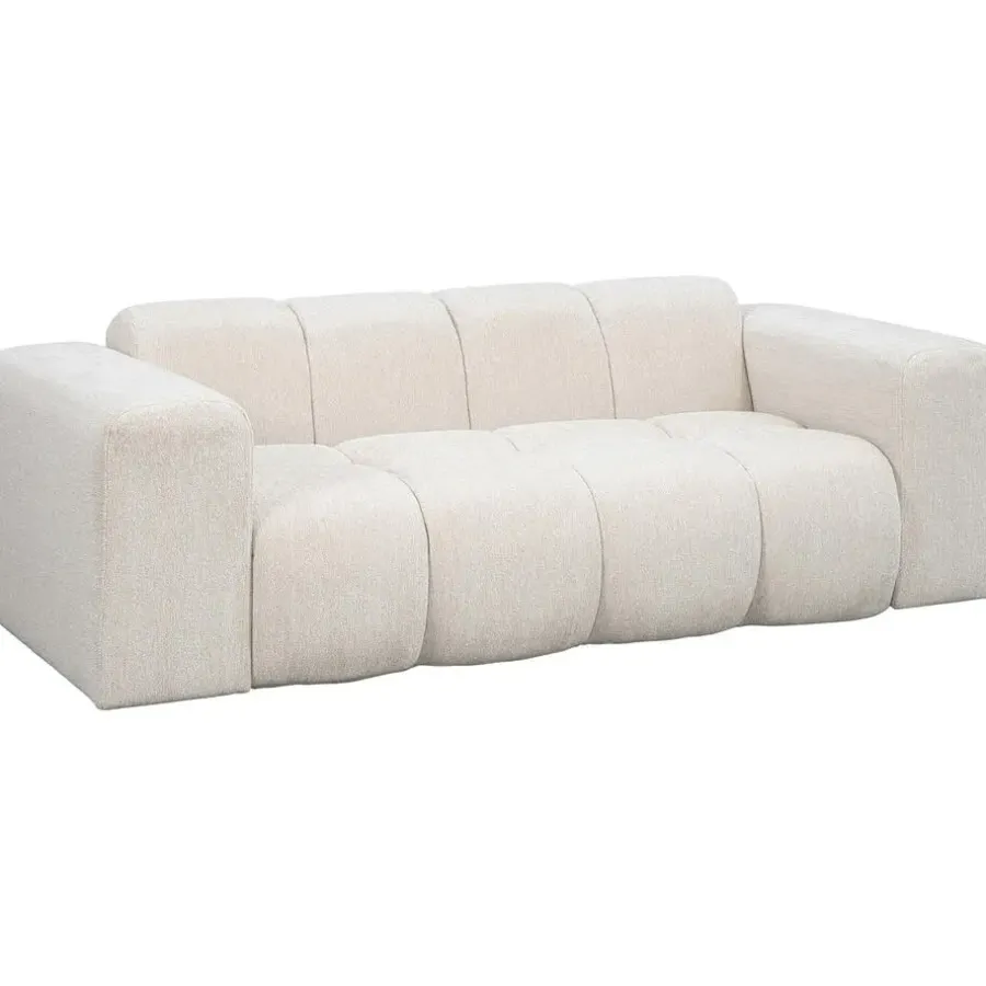 2-Zits Banken-Leen Bakker Bank Beau 2-zits - stof Raven - beige