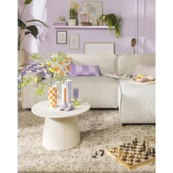 Hoekbanken-Leen Bakker Bank Brooklyn met chaise longue rechts - Soop - crème