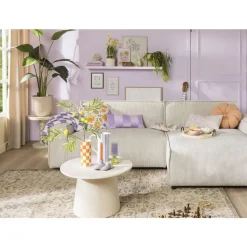 Hoekbanken-Leen Bakker Bank Brooklyn met chaise longue rechts - Soop - crème