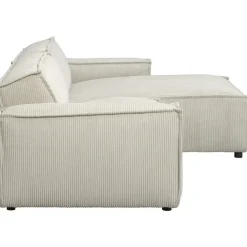 Hoekbanken-Leen Bakker Bank Brooklyn met chaise longue rechts - Soop - crème