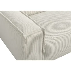 Hoekbanken-Leen Bakker Bank Brooklyn met chaise longue rechts - Soop - crème