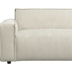 Hoekbanken-Leen Bakker Bank Brooklyn met chaise longue rechts - Soop - crème