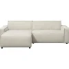 Leen Bakker Bank Brooklyn met chaise longue links - Soop - crème