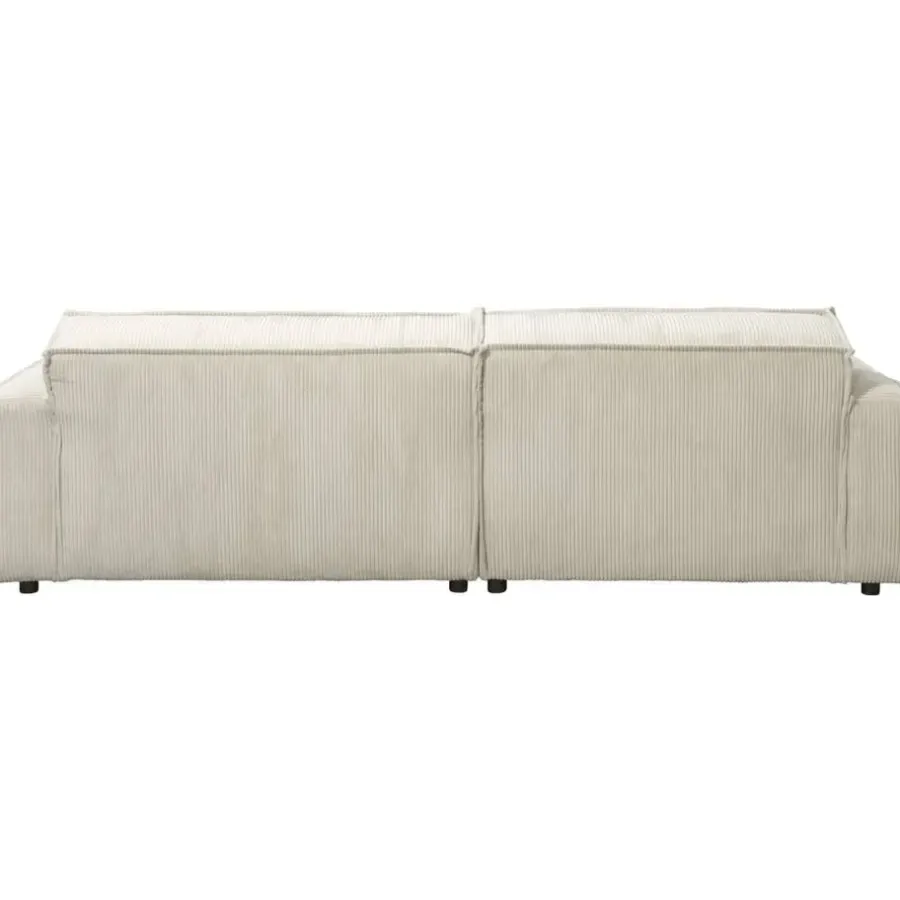Leen Bakker Bank Brooklyn met chaise longue links - Soop - crème