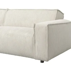 Leen Bakker Bank Brooklyn met chaise longue links - Soop - crème
