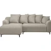 Hoekbanken-Leen Bakker Bank Elsa met chaise longue links - stof Anthology - beige